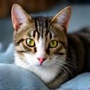 David's cat, Mittens, resting comfortably.